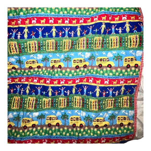 Project Linus Quilt ABC Cat Dog Crayon Blanket 38" - Picture 6 of 7